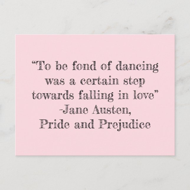 To be Fond of Dancing Postcard (Front)