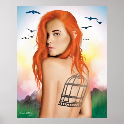To Be Free Digital painting Poster