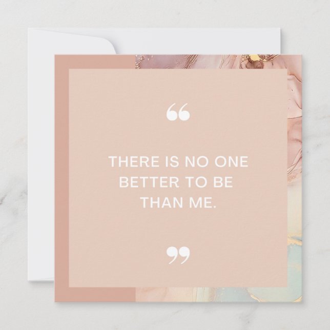 To Be Me Positive Affirmation Card (Front)