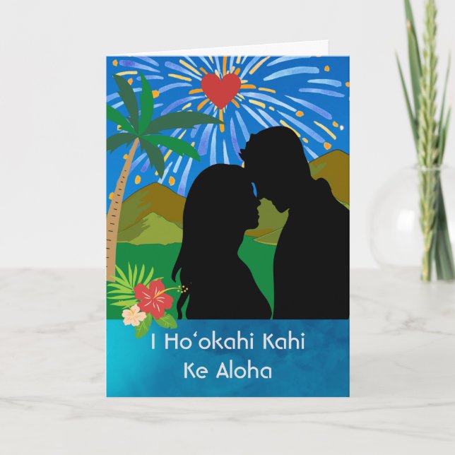 To be one in love Hawaiian Thanks to Boyfriend Card (Front)