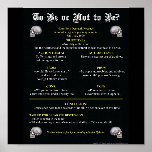 To Be or Not to Be? Poster (Front)