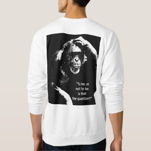 To be or not to be Quote Mens Modern White Sweatshirt