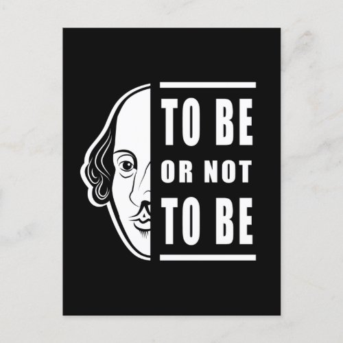 To Be Or Not To Be Shakespeare Quote Thespian Postcard