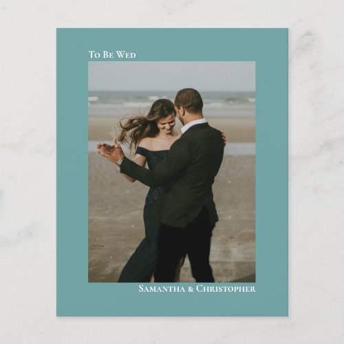 To Be Wed Simple Teal BUDGET Wedding Photo Invite