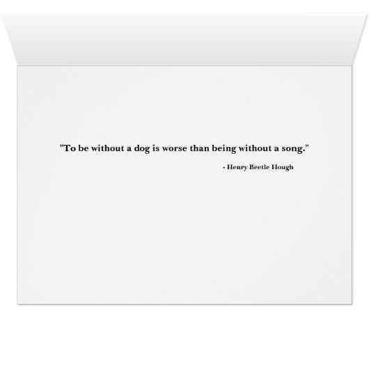 To Be Without a Dog... (Inside Horizontal (Bottom))