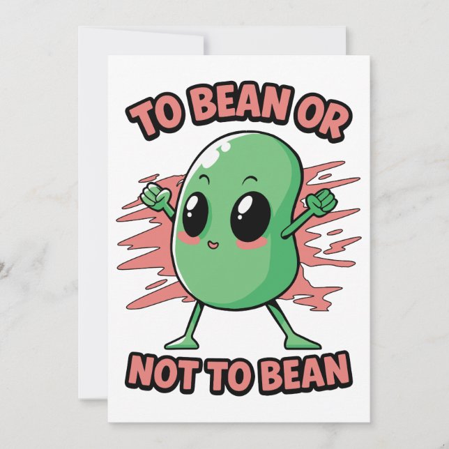 To bean or not to bean invitation (Front)