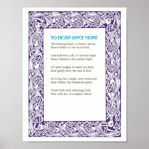 To Bear Once More _ A Love Poem _ Print