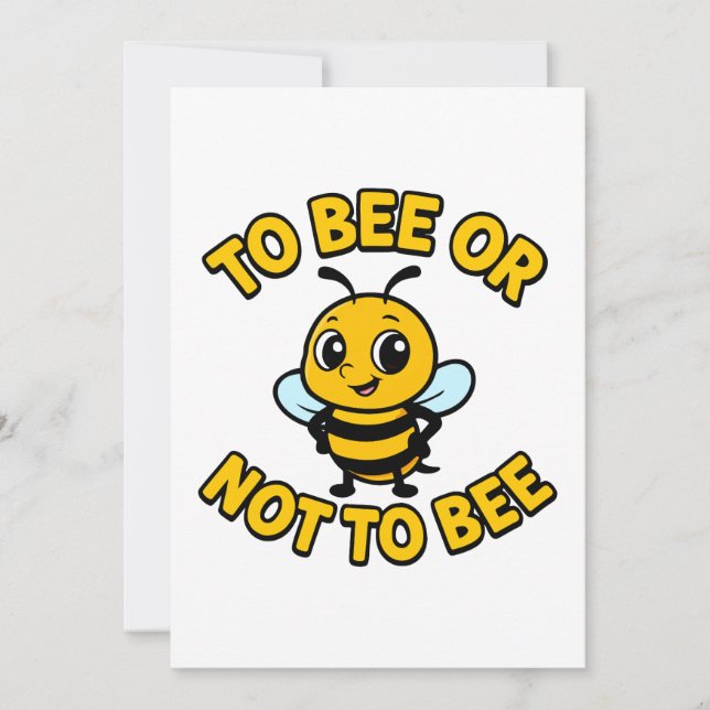 To bee or not to bee invitation (Front)