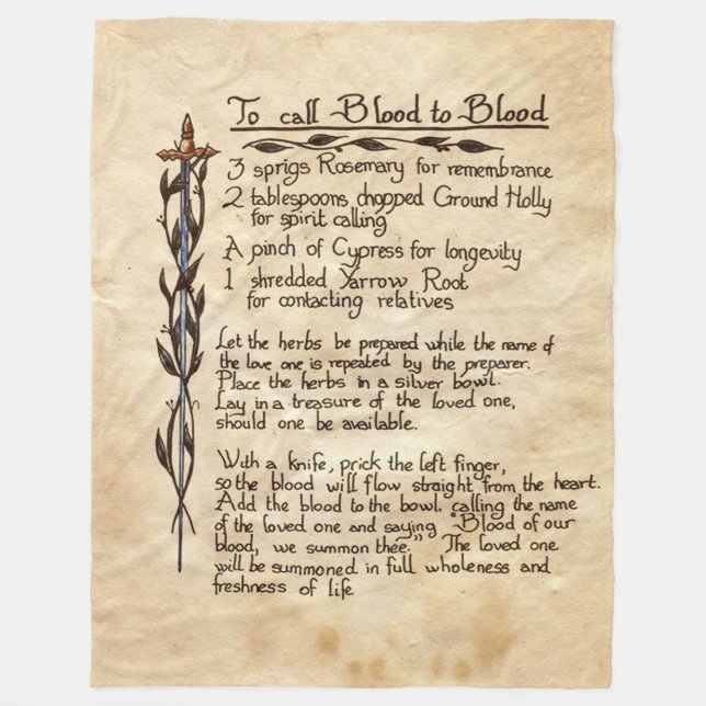 To Call Blood To Blood Fleece Blanket (Front)