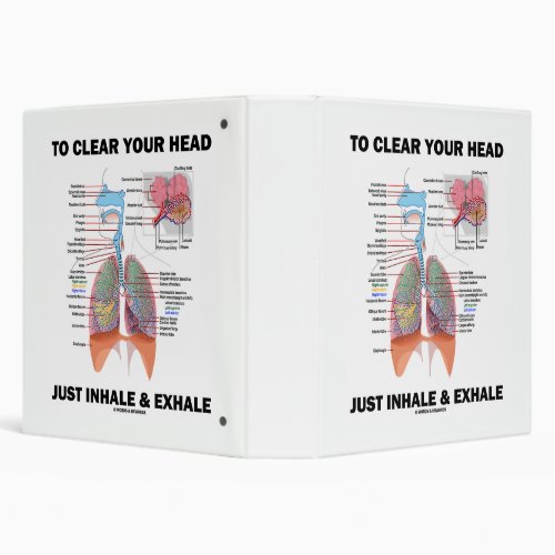 To Clear Your Head Just Inhale  Exhale Respire 3 Ring Binder