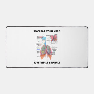 To Clear Your Head Just Inhale & Exhale Respire Desk Mat