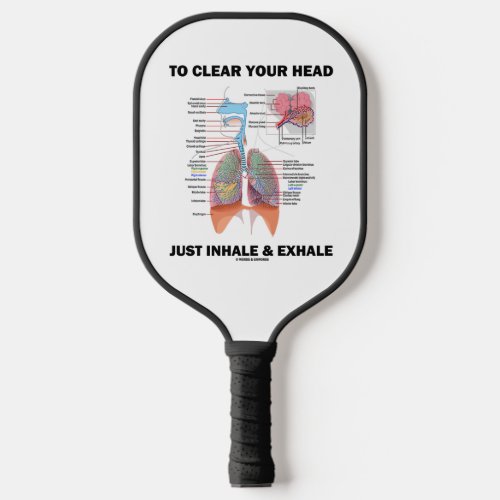 To Clear Your Head Just Inhale  Exhale Respire Pickleball Paddle