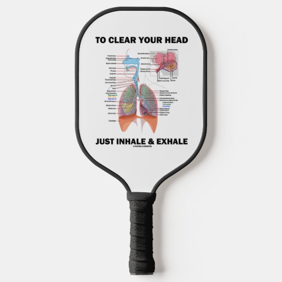 To Clear Your Head Just Inhale & Exhale Respire Pickleball Paddle