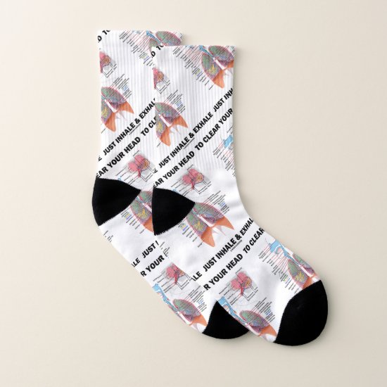 To Clear Your Head Just Inhale & Exhale Respire Socks
