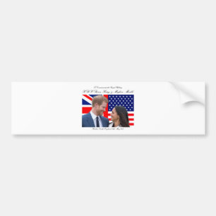 To Commemorate the Royal Wedding Harry and Meghan Bumper Sticker