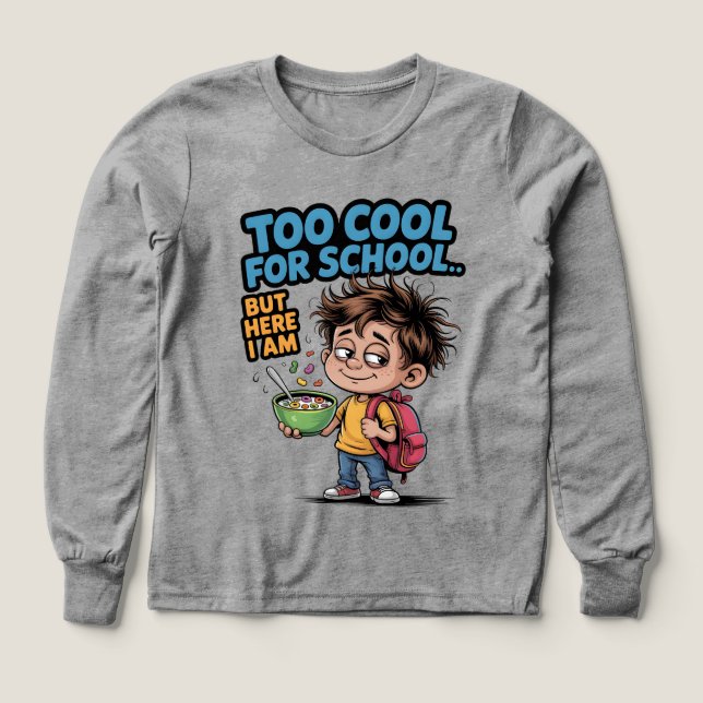 To cool for school, funny back to school  Tri-Blend shirts (Design Front)