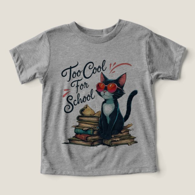  to cool for school toddler t-shirt (Design Front)
