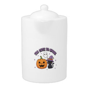 To Cute to Spook Halloween Teapot
