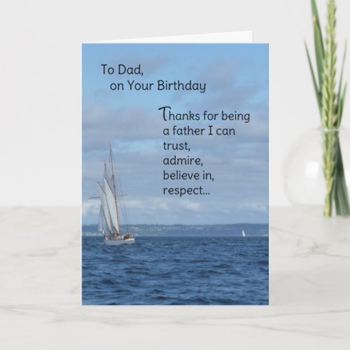 To Dad On Your Birthday Card