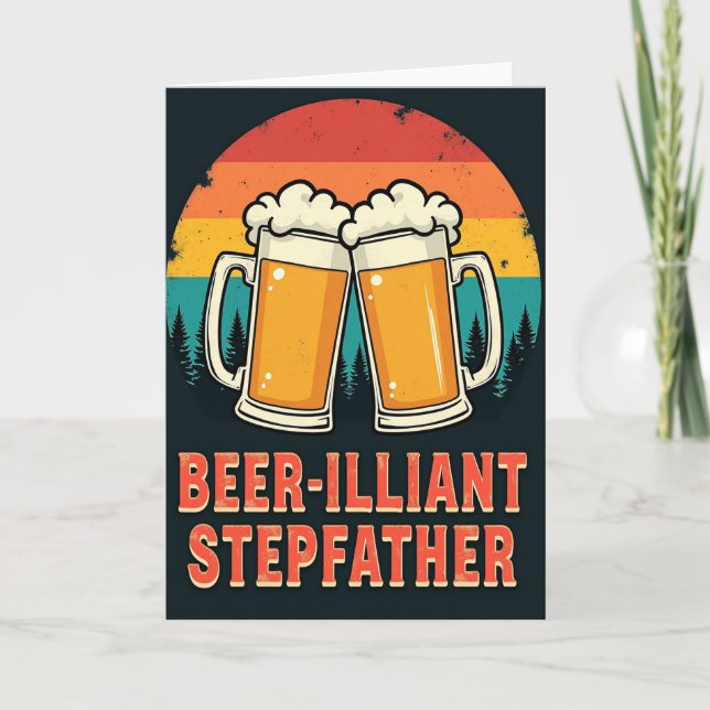 To Dad Retro Beverage Toast Card (Front)