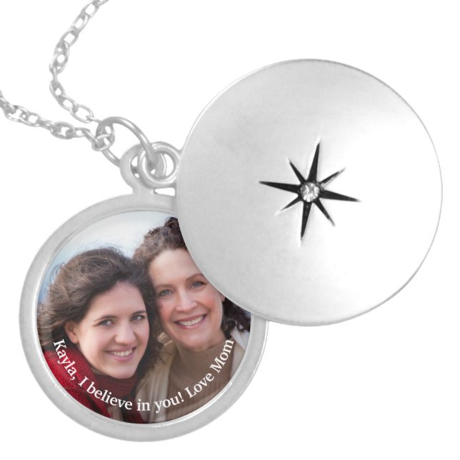 To Daughter From Mom Love and Encouragement Locket Necklace (Front)