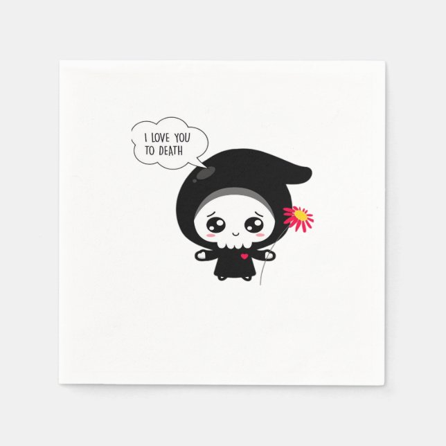 To Death - Funny Valentines Day Classic Napkins (Front)