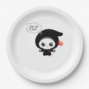To Death - Funny Valentines Day Classic Paper Plates