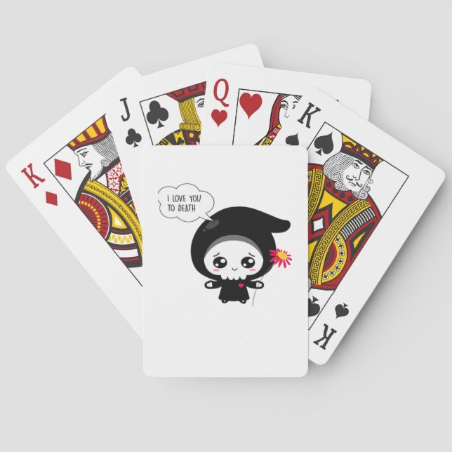 To Death - Funny Valentines Day Classic Poker Cards (Back)