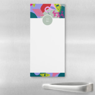 To do abstract colorful green red eyes trendy magnetic notepad