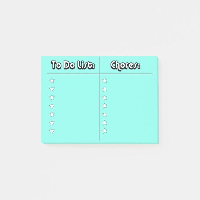 To Do/Chores list Notes (Front)