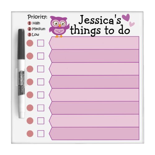 To do design template dry erase board