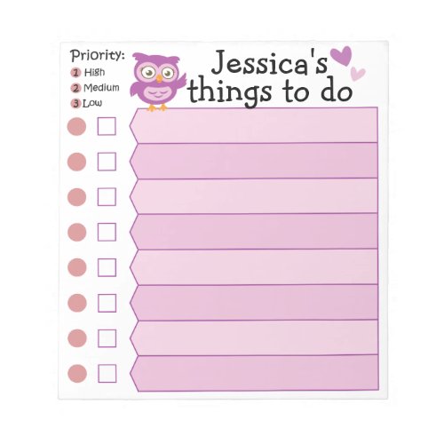 To do design template notepad