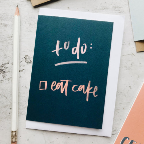 To Do Eat Cake Blue Birthday