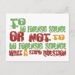 To Do Forensic Science Postcard