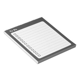 To Do Grey Minimalist Notepad