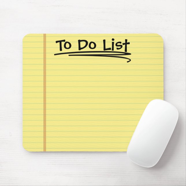 To Do It List Mouse Pad (With Mouse)