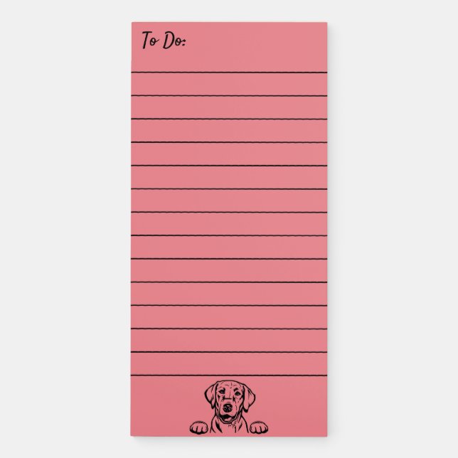 “To Do” Labrador Magnetic Lined Notepad (Front)