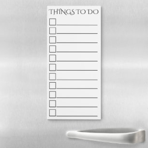 To do lined with black square check box white magnetic notepad
