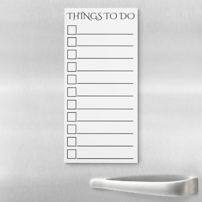 To do lined with black square check box white magnetic notepad (In Situ)