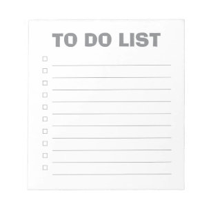 To Do List - 40 Page Notepad
