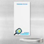 To Do List - After Pickleball Magnetic Notepad<br><div class="desc">Magnetic fridge notepad with a simple cute pickleball paddle racket and ball icon "things to do ...  after pickleball" funny text. Any pickle ball player would love this funny and useful sports-themed stationery office accessory to write notes and todo lists on.</div>