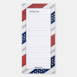 To Do List: American Diagonal Stars &amp; Stripes Magnetic Notepad