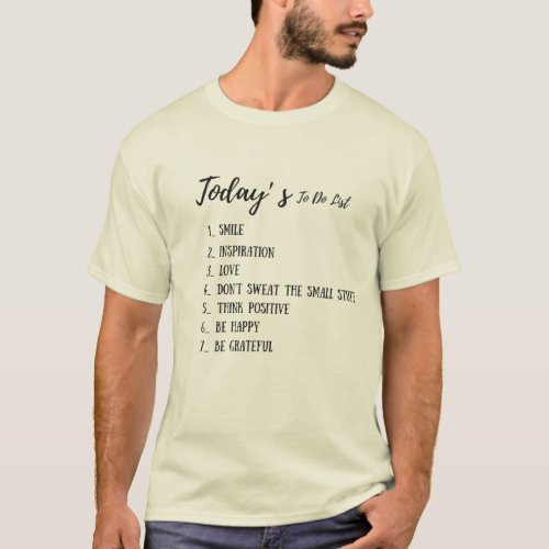 To Do List Anxiety Checklist Mental health T_Shirt