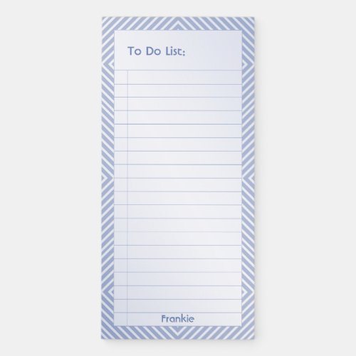 To Do List  Blue and White  Geometric Triangles Magnetic Notepad