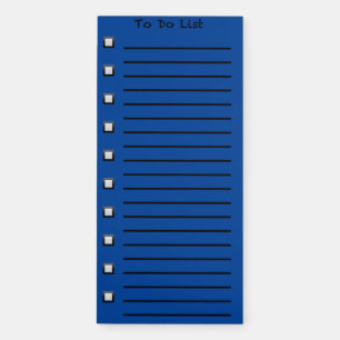 To Do List Blue Magnetic Notepad