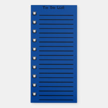 To Do List Blue Magnetic Notepad