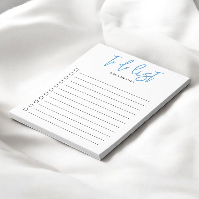 To Do List Brush Script Blue Notepad (Creator Uploaded)