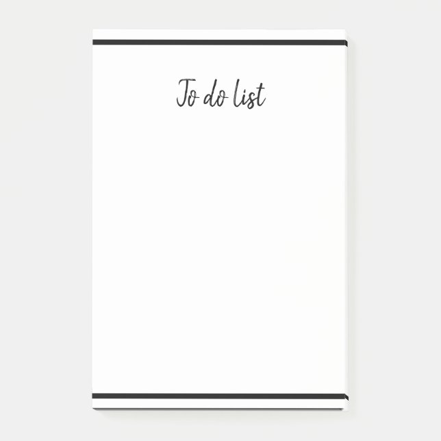 to do list business school simple minimal border post-it notes (Front)