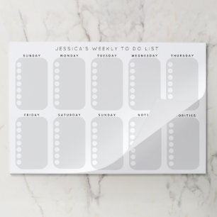 To Do List Checklist Weekly Planner Schedule Paper Pad