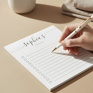 To Do List Chic Script Notepad
